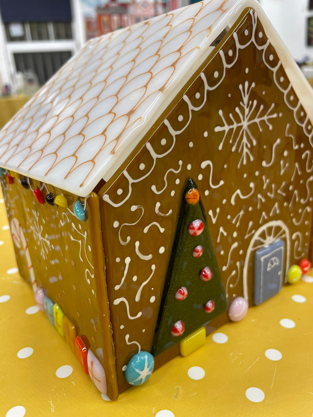 Fused Glass Gingerbread House image 17