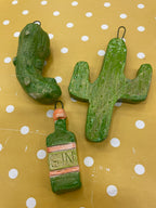 Ceramic Christmas Decorations Mulled Wine and Mince Pies image 1