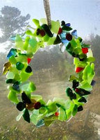 Family Fused Glass Christmas Decorations image 1