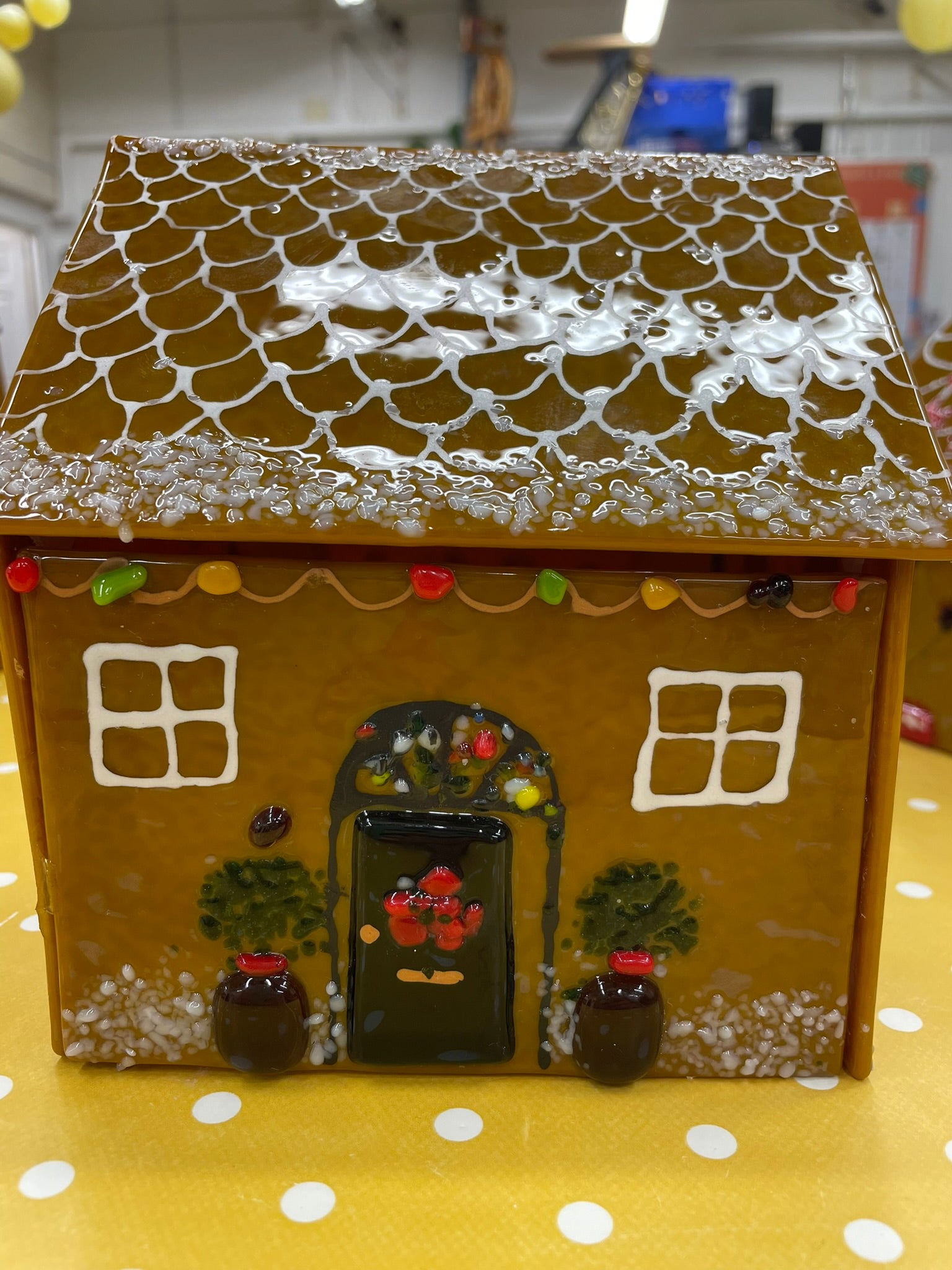 Fused Glass Gingerbread House image 9