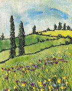 Freehand Machine Embroidered Landscape image 1