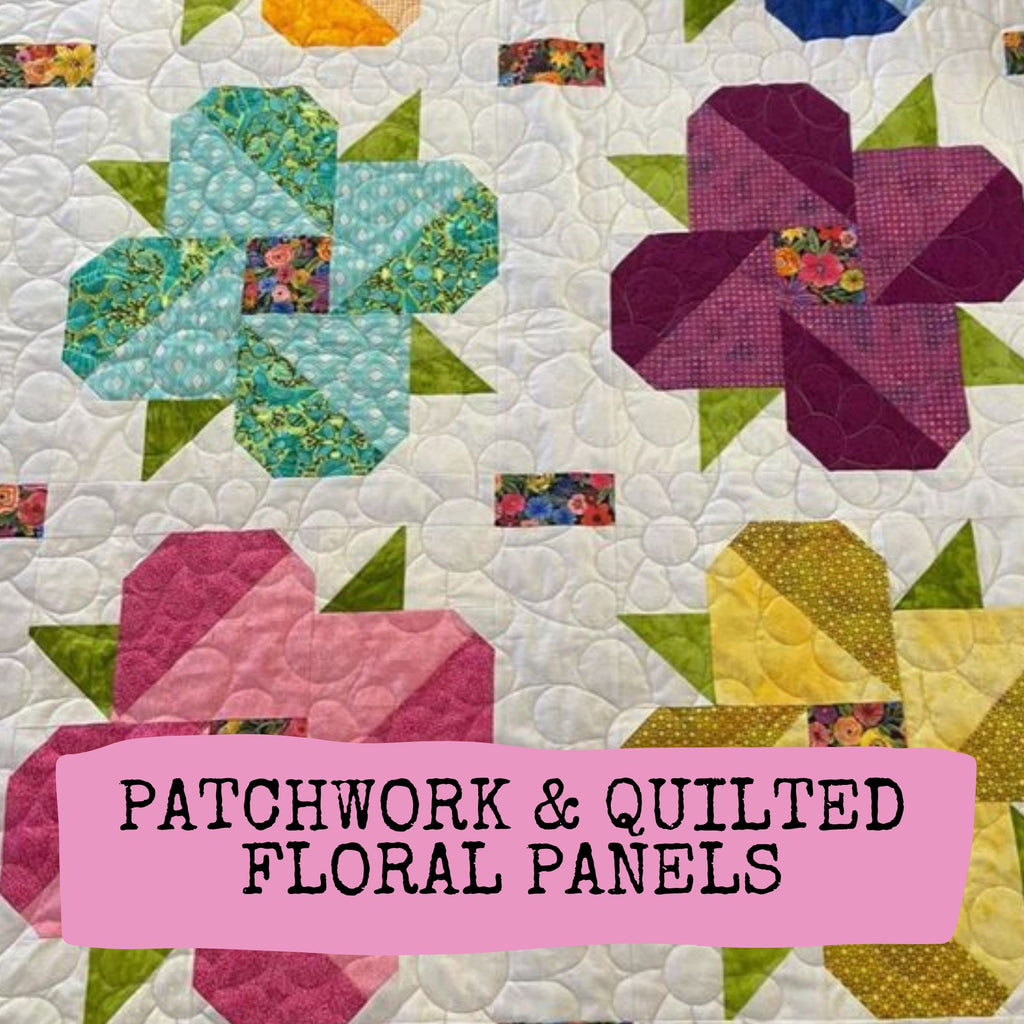 Patchwork & Quilted Floral Panel