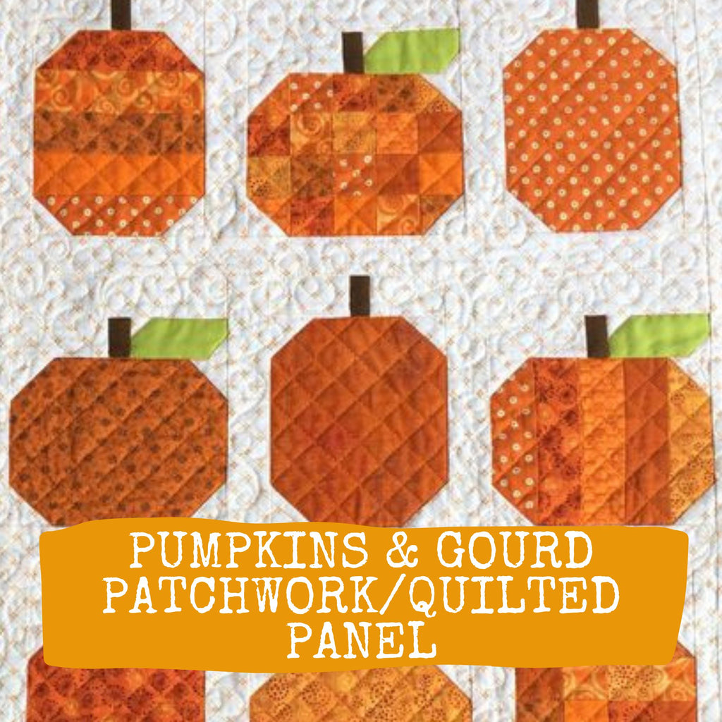 Pumpkins & Gourds Patchwork & Quilted Panel