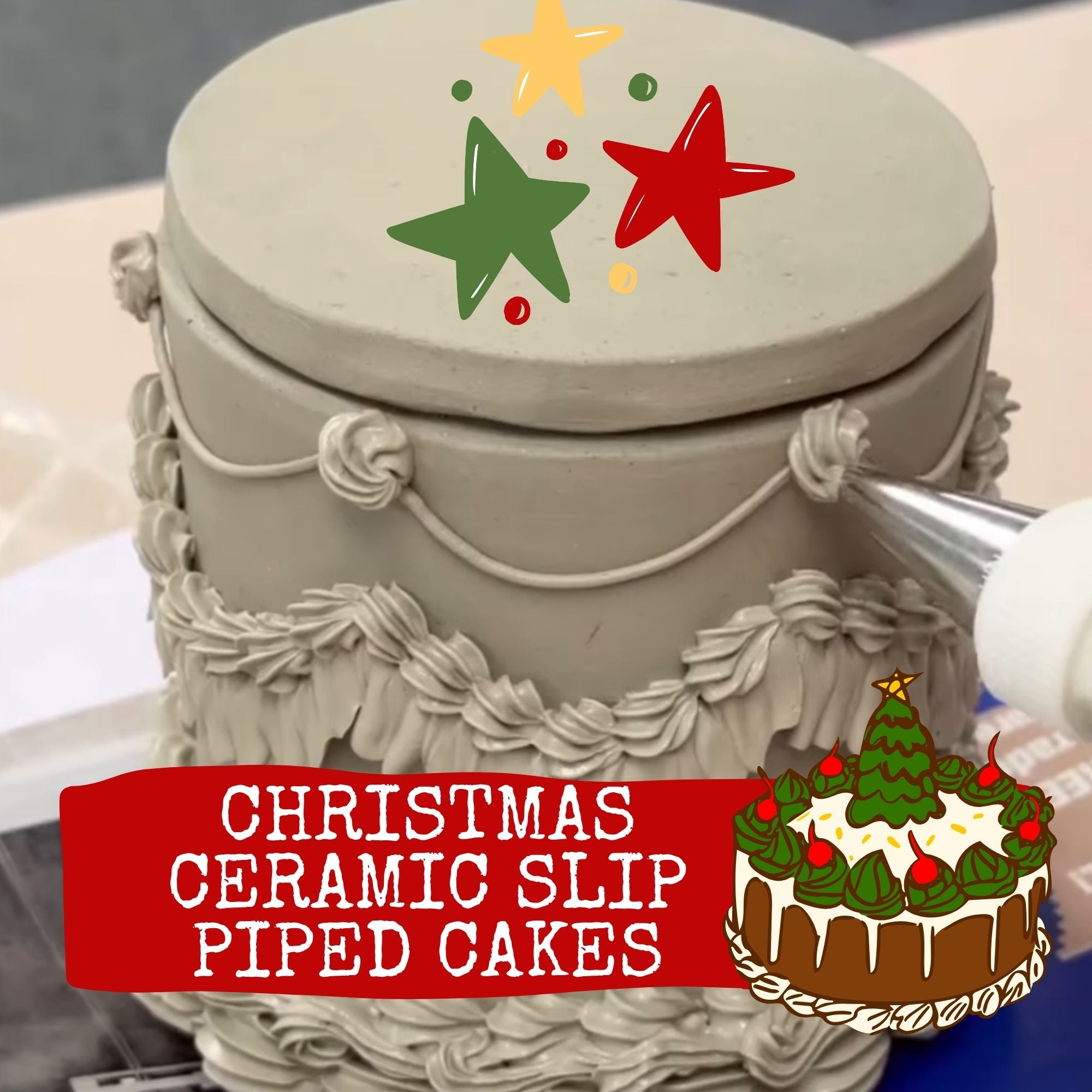 Christmas Ceramic Cake Making!