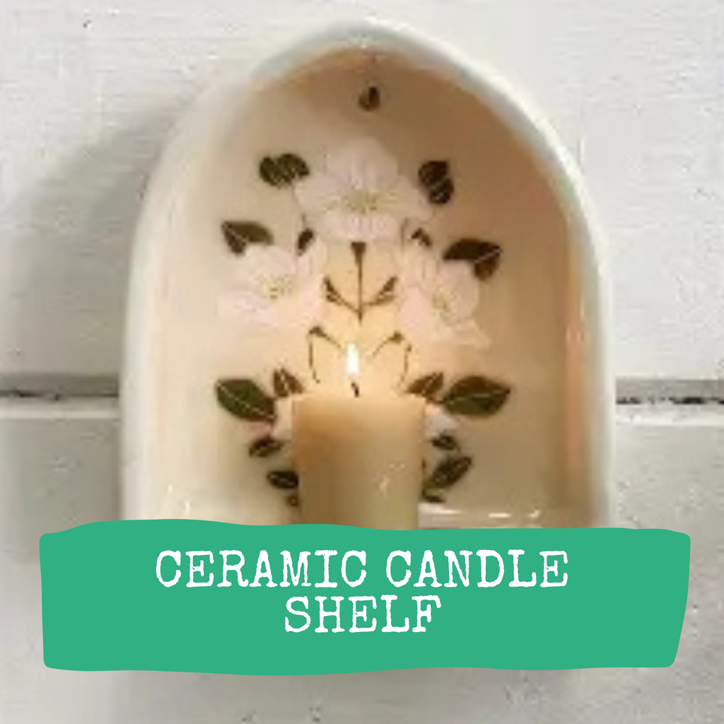 Ceramic Decorative Candle Shelf
