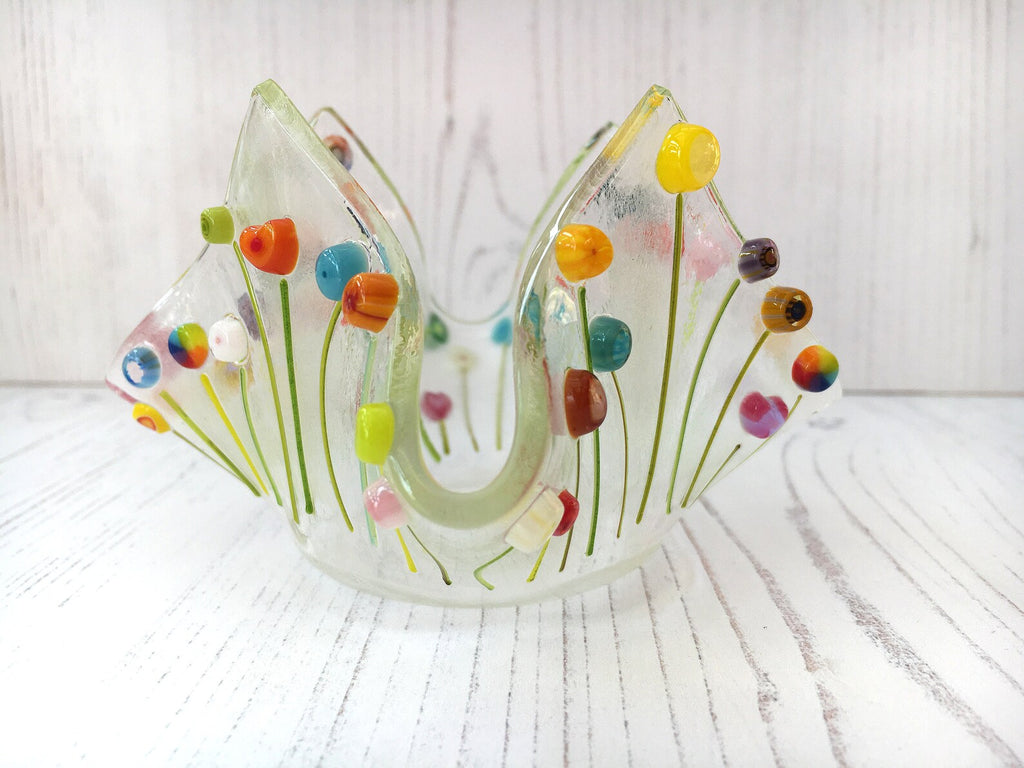 Fused Glass Candle/Tealight Holder image 2