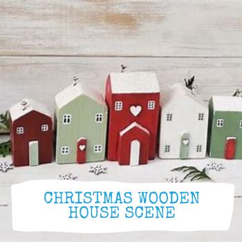 Christmas Wooden House Scene image 0