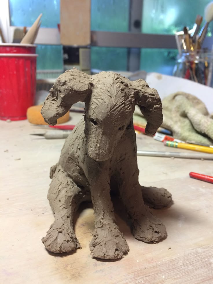 Ceramic Dog/Cat Sculpture image 1