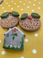 Ceramic Christmas Decorations Mulled Wine and Mince Pies image 6