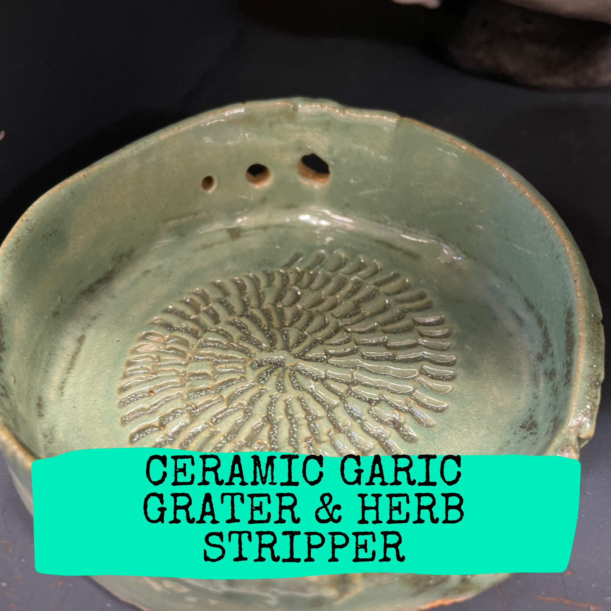 Ceramic Garlic Grater and Herb Stripper image 0
