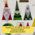 Family Fused Glass Christmas Decorations image 0
