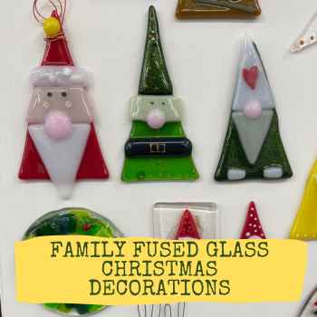 Family Fused Glass Christmas Decorations image 0