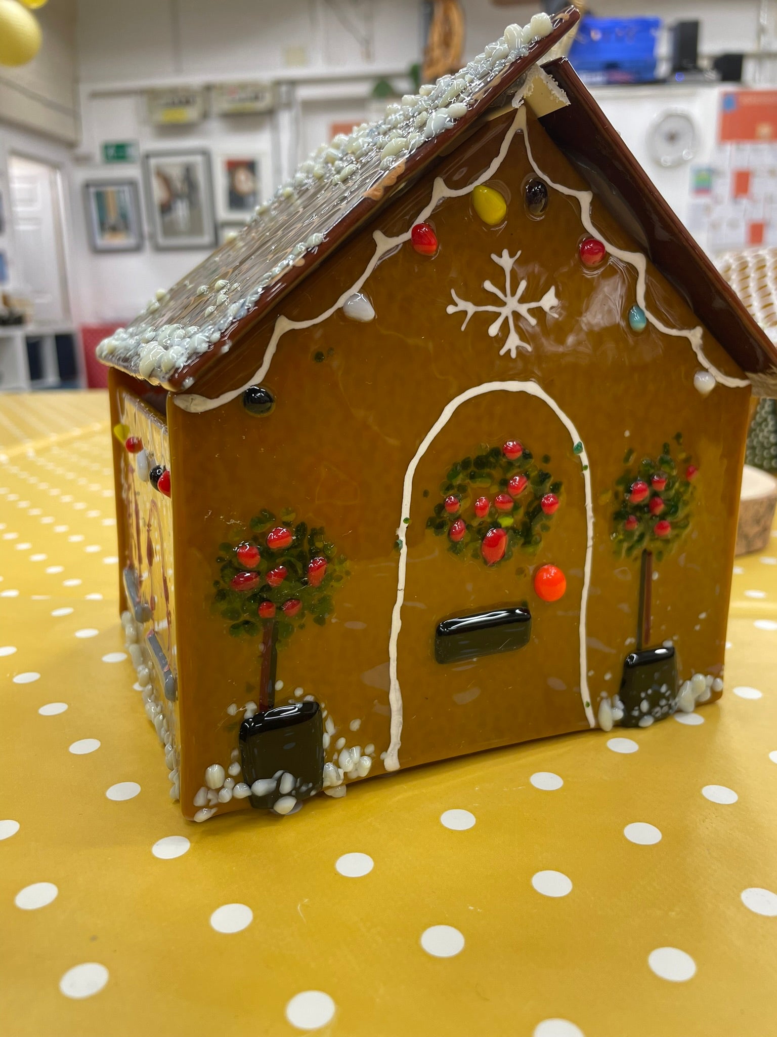 Fused Glass Gingerbread House image 12