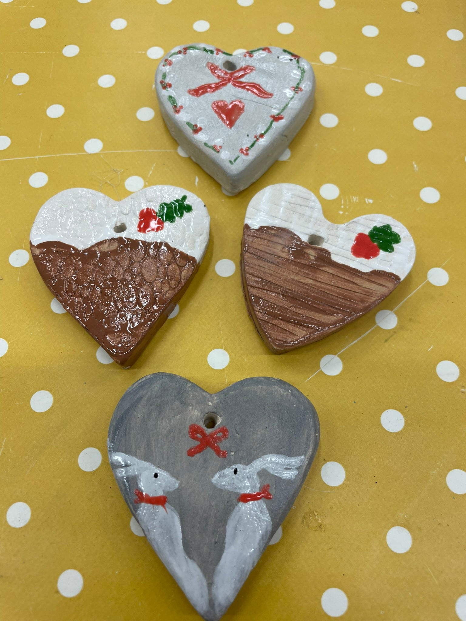 Ceramic Christmas Decorations Mulled Wine and Mince Pies image 2
