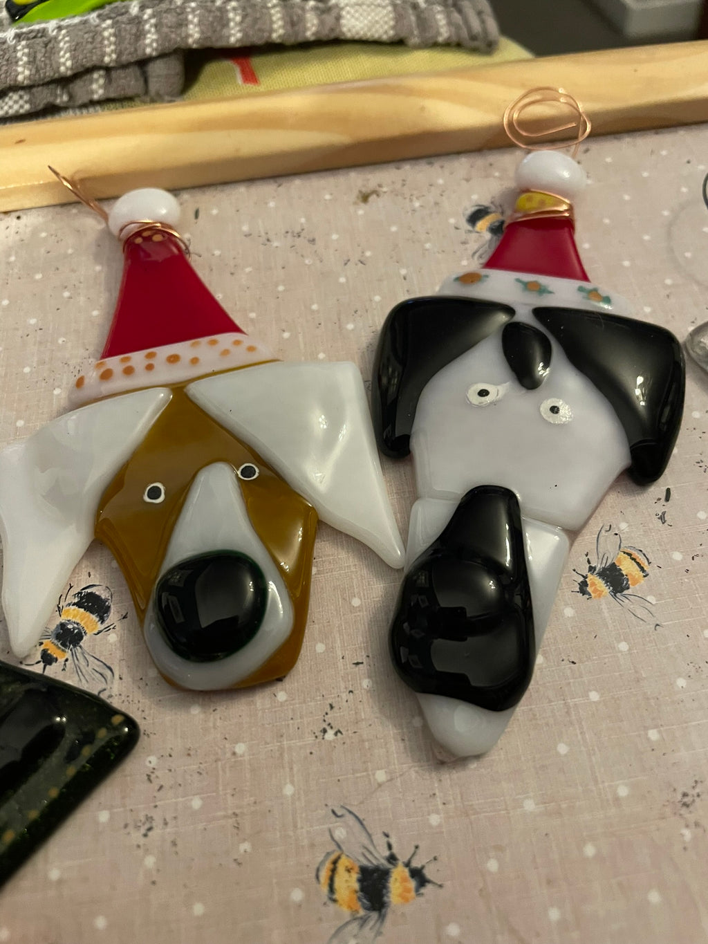 Family Fused Glass Christmas Decorations image 9