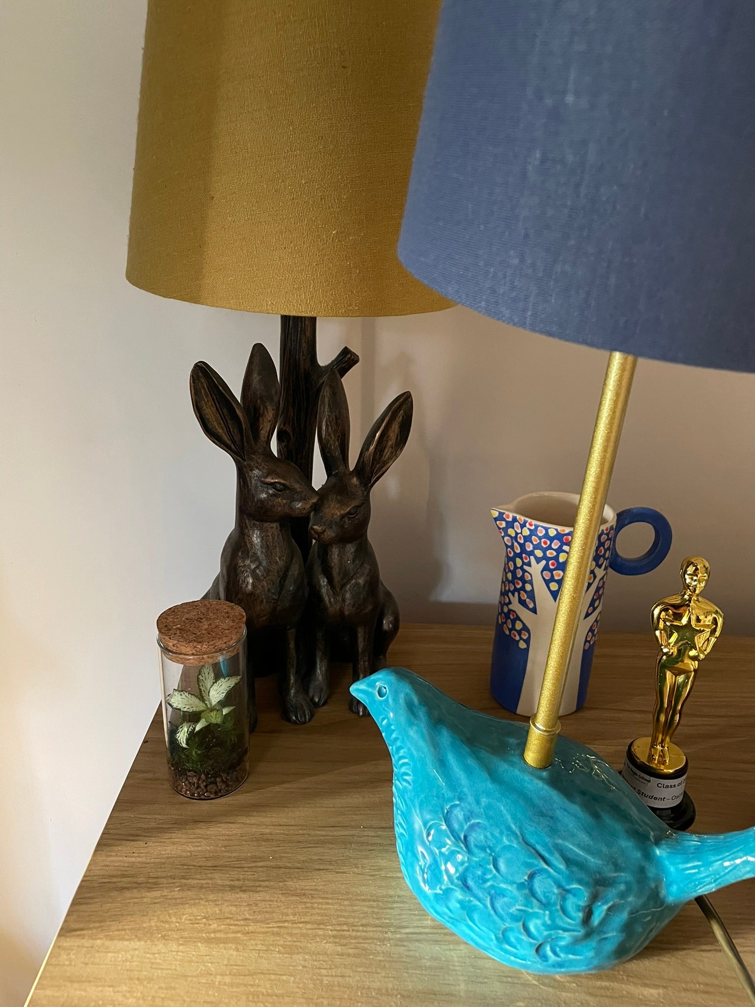 Ceramic Lamp Base and Screen Printed Lampshade image 3
