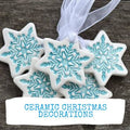 Ceramic Christmas Decorations Mulled Wine and Mince Pies image 0