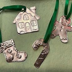Embossed Copper Christmas Decorations