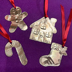 Embossed Copper Christmas Decorations