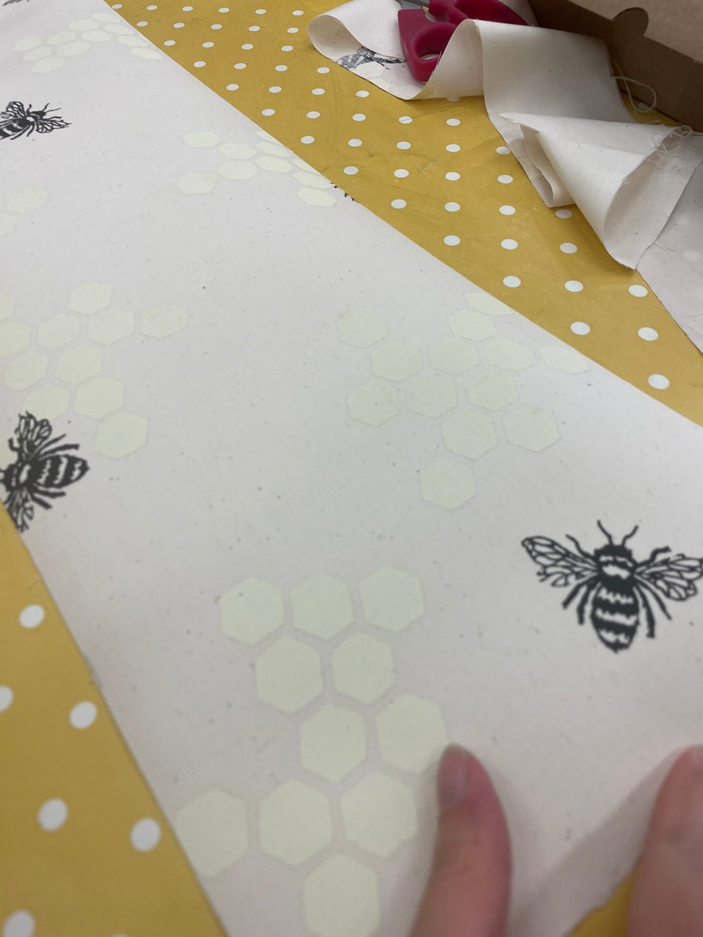 Ceramic Lamp Base and Screen Printed Lampshade