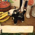 Ceramic Dog/Cat Sculpture image 0