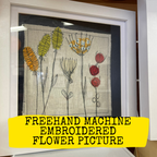 Freehand Machine Embroidered Flower Picture image 0