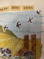Freehand Machine Embroidered Bird Picture image 3