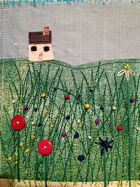 Freehand Machine Embroidered Landscape image 6