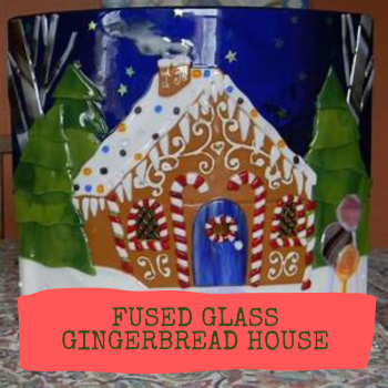 Fused Glass Gingerbread House image 0