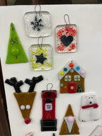 Family Fused Glass Christmas Decorations image 3