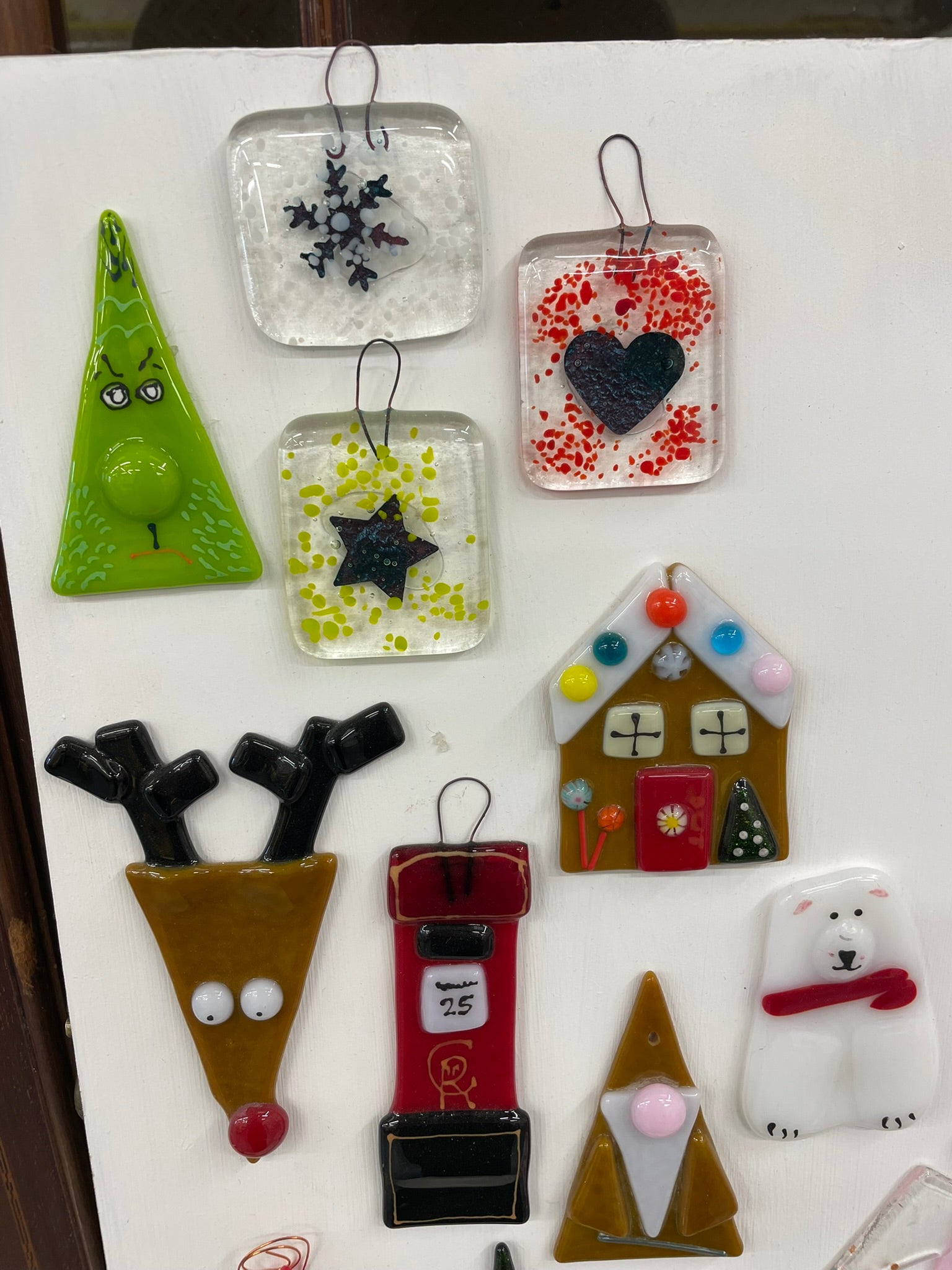 Family Fused Glass Christmas Decorations image 3