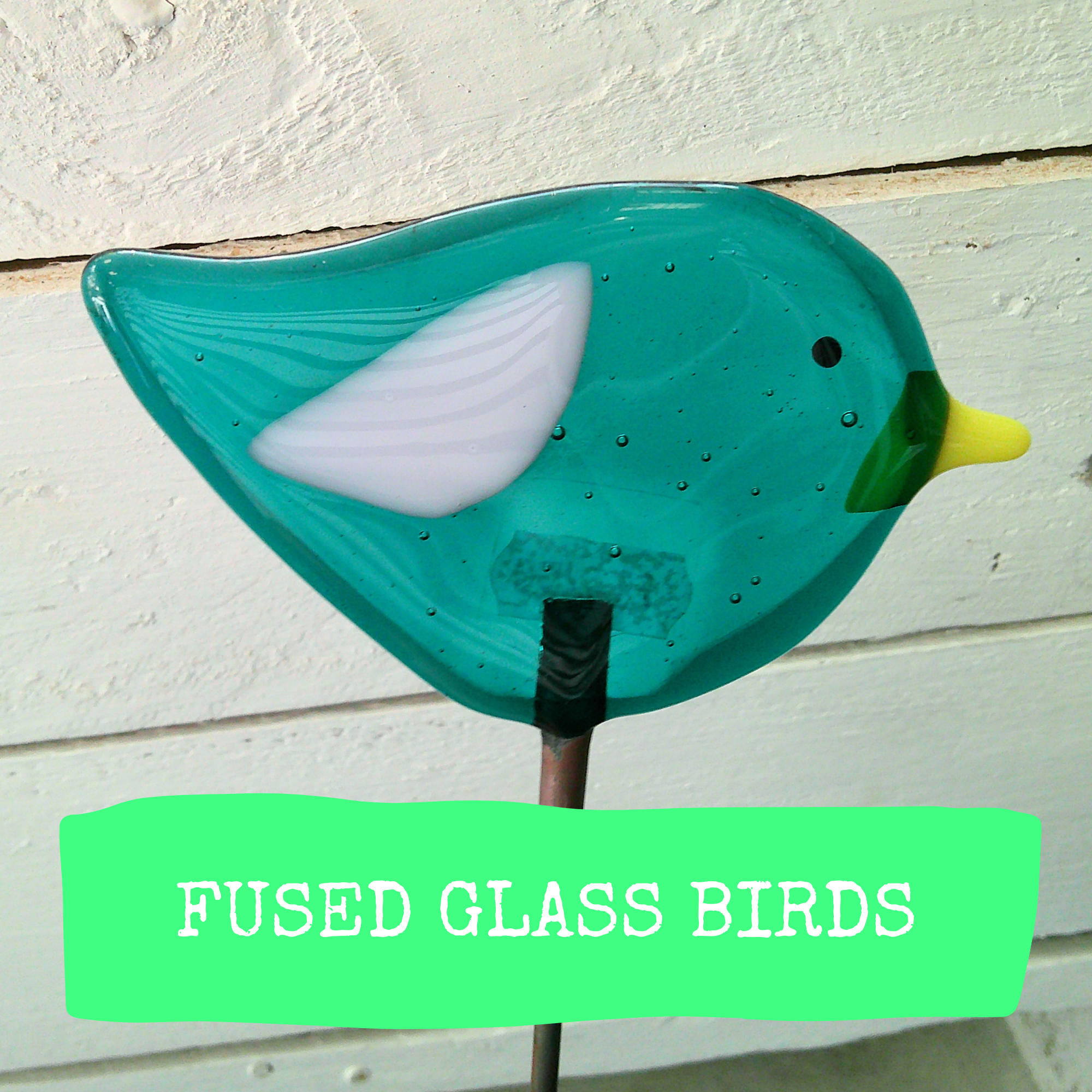 Fused Glass Birds Garden Decoration image 0